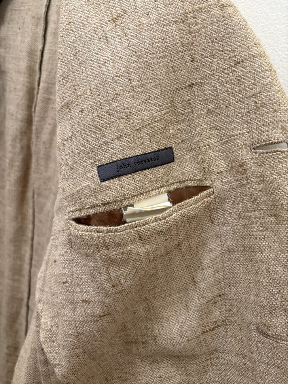 John Varvatos $1790 Italian Linen/Silk Blazer Size 44 XL Resort Old Money Rustic - Picture 12 of 16